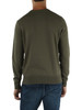 VERDE MILITARE | Maglia girocollo in cotone e cashmere