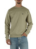 SALVIA | Felpa girocollo in misto cotone con patch logo
