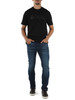 NERO | T-shirt in cotone con scritta logo frontale