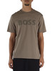 TORTORA | T-shirt in cotone con scritta logo frontale