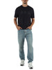 BLU SCURO | T-shirt in cotone con scritta logo frontale