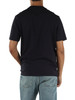 BLU SCURO | T-shirt in cotone con scritta logo frontale