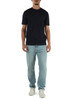 BLU SCURO | T-shirt regular fit in cotone con ricamo logo