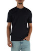 BLU SCURO | T-shirt regular fit in cotone con ricamo logo