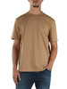 CAMMELLO | T-shirt in cotone mercerizzato con ricamo logo