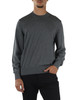 GRIGIO | Maglia girocollo in lana vergine merino extrafine