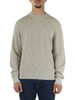 BEIGE | Maglia girocollo a coste in cotone e kapok