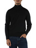 NERO | Maglia mezza zip in lana vergine merino extrafine