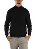 NERO | Cardigan con zip in lana vergine merino extrafine