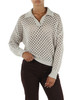 GRIGIO CHIARO | Maglia collo a polo in lana vergine e cashmere