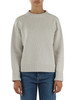 GRIGIO CHIARO | Maglia girocollo in cashmere e lana merino ultrafine super 120's