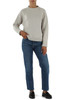 GRIGIO CHIARO | Maglia girocollo in cashmere e lana merino ultrafine super 120's