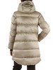 BEIGE | Piumino tre quarti trapuntato GENEVA con cappuccio