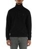 NERO | Felpa mezza zip con patch logo