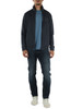 BLU | Felpa in cotone con zip e patch logo