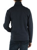 BLU | Felpa in cotone con zip e patch logo