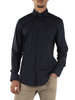 BLU SCURO | Camicia slim fit Easy Iron in cotone stretch