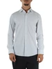 BIANCO/AZZURRO | Camicia slim fit Performance in tessuto stretch