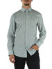 VERDE | Camicia stampata slim fit in cotone stretch