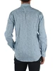 AZZURRO | Camicia stampata slim fit in cotone stretch