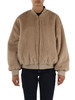 BEIGE | Giacca bomber satinata reversibile