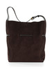 MARRONE | Borsa a spalla in pelle scamosciata SIENNA Large