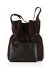 MARRONE | Borsa a spalla in pelle scamosciata SIENNA Large