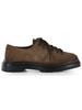KAKI | Stringata in suede con allacciatura stile trekking