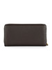 MARRONE | Portafoglio con zip in pelle martellata BUBBLE Large