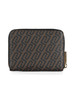 MARRONE | Portafoglio con zip CALIWEN Medium con stampa logo