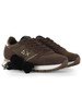 MARRONE | Sneakers in pelle e tessuto ALLY SILVER GOLD