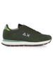 VERDE SCURO | Sneakers in pelle e tessuto ALLY SOLID