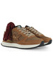 MARRONE CHIARO | Sneakers in pelle e tessuto STARGIRL STRASS LOGO