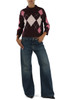 BORDEAUX | Maglia in lana e cashmere CORK con colletto