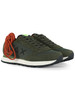 VERDE SCURO | Sneakers in pelle e tessuto TOM FLUO