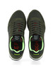 VERDE SCURO | Sneakers in pelle e tessuto TOM FLUO