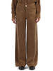 MARRONE CHIARO | Pantalone in cupro e viscosa PORTA