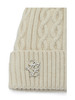 BEIGE | Cappello con ponpon e lavorazione a trecce