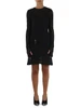 NERO | Vestito drappeggiato in pizzo