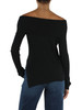 SCHWARZ | Pullover aus reiner Schurwolle mit Bardot-Ausschnitt