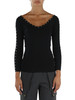 NERO | Maglia in misto viscosa con strass