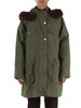VERDE | Parka in cotone con ecopelliccia rimovibile