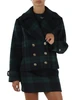 BLU | Cappotto corto doppiopetto in misto lana