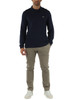 BLU SCURO | Polo manica lunga Classic Fit in cotone piquet