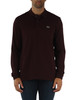 MERLOT | Langarm-Poloshirt Classic Fit aus Baumwoll-Piqué