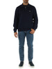 BLU SCURO | Felpa interlock Regular fit in cotone
