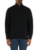 GRIGIO SCURO | Maglia collo a zip relaxed fit in misto lana