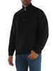 GRIGIO SCURO | Maglia collo a zip relaxed fit in misto lana