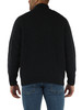 GRIGIO SCURO | Maglia collo a zip relaxed fit in misto lana