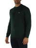 VERDE SCURO | Maglia girocollo in cotone regular fit